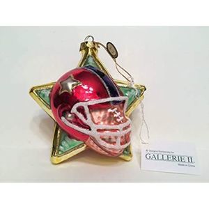 Gallerie II Glass Star Football Ornament